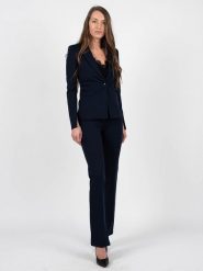 Patrizia Pepe Spodnie | 8P0391 A025 | Kobieta | Granatowy. Niebieskie spodnie materiałowe damskie Patrizia Pepe, bez wzorów, z elastanu. W wyprzedaży za 319.00 zł.