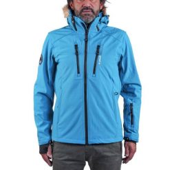 Kurtka softshellowa ze sztucznym futrem Peak Mountain Casada. Niebieskie kurtki męskie Peak Mountain, na zimę, m, bez wzorów, sportowe, bez kaptura. W wyprzedaży za 293.00 zł.