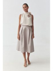 TATUUM Spódnica w kolorze błękitnym rozmiar: 38. Szare spódniczki damskie Tatuum, bez wzorów, z bawełny, z podwyższonym stanem, midi. Za 143.90 zł.