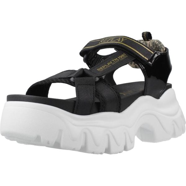 Sandały REPLAY JUYCE JR Czarny. Czarne obuwie trekkingowe damskie Replay, z syntetyku, bez zapięcia. Za 277.99 zł.