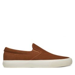 Tenisówki BOSS. Brązowe trampki i tenisówki męskie Boss, bez wzorów, bez zapięcia. Za 439.99 zł.