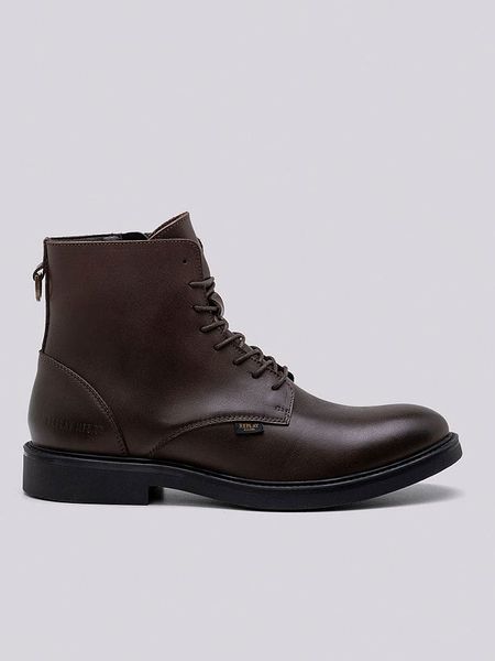 Replay Skórzane botki w kolorze brązowym rozmiar: 42. Brązowe buty zimowe męskie Replay, bez zapięcia. Za 362.71 zł.