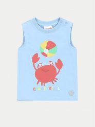 Coccodrillo Top WC4143301UWN Niebieski Regular Fit. Niebieskie t-shirty chłopięce COCCODRILLO, bez wzorów, z bawełny, bez ramiączek. Za 29.99 zł.
