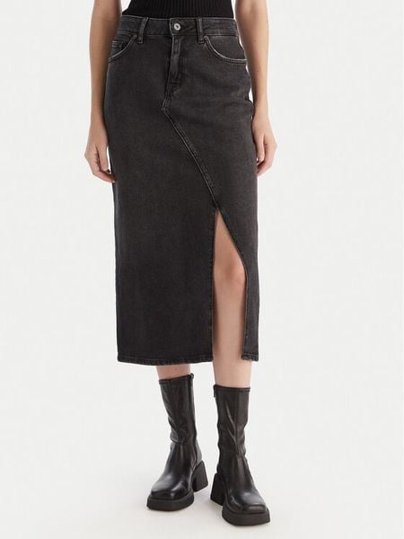 HUGO Spódnica jeansowa Goja_B 50546327 Czarny Regular Fit. Czarne spódniczki damskie Hugo, s, bez wzorów, z bawełny. Za 489.99 zł.