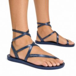 Sandały damskie Ipanema 26533 RENOVA SANDAL FEM. Niebieskie sandały damskie Ipanema, bez wzorów, z materiału, bez obcasa. Za 59.00 zł.