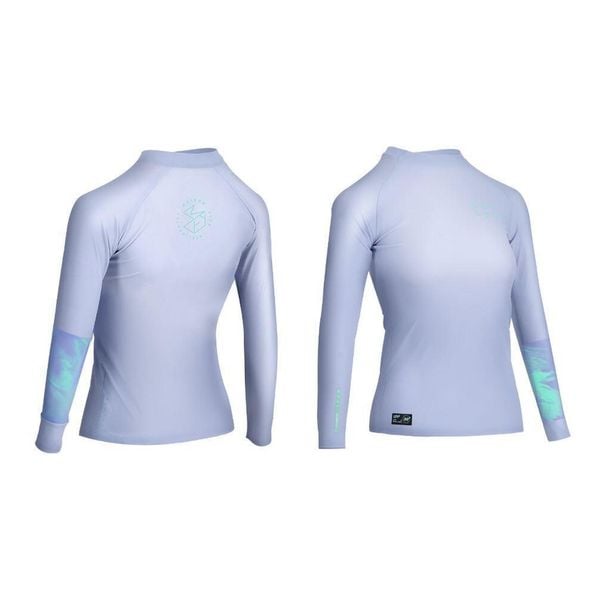 Koszulka do sportów wodnych z ochroną UV damska Aztron Rashguard Maze. Niebieskie t-shirty damskie Aztron, l, bez wzorów, z nylonu, bez kołnierzyka. W wyprzedaży za 179.10 zł.
