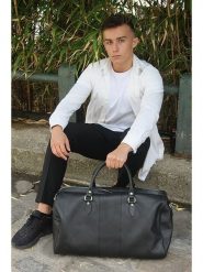 Maison héritage PARIS Skórzana torba podróżna "Week" w kolorze czarnym - 52 x 34 x 18 cm rozmiar: onesize. Czarne torebki klasyczne damskie maison héritage PARIS, bez wzorów, z materiału, bez dodatków. Za 565.99 zł.