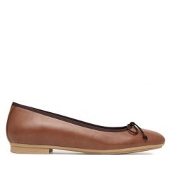 Baleriny Hispanitas. Brązowe baleriny damskie Hispanitas, bez wzorów, bez obcasa. Za 489.99 zł.