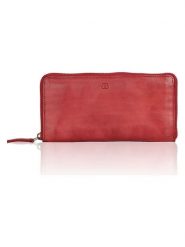 Bellicci Skórzany portfel "Chalice" w kolorze czerwonym - 20 x 10 x 2,5 cm rozmiar: onesize. Czerwone portfele damskie Bellicci, bez wzorów, z materiału. Za 113.99 zł.