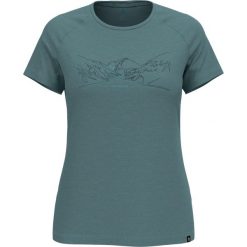 Koszulka z krótkim rękawem damska ODLO Ascent PW 130 Run. Bike. Hike. Niebieskie bluzki damskie Odlo, s, bez wzorów, sportowe, bez kołnierzyka, bez ramiączek. Za 379.99 zł.