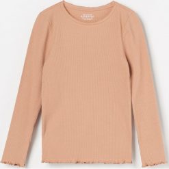 Koszulka - Beżowy. Brązowe koszulki dziewczęce Reserved, bez wzorów, bez ramiączek. Za 29.99 zł.