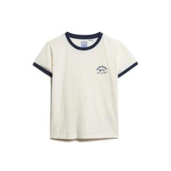 Damska koszulka w kontrastowym kolorze Superdry Athletic Essentials Beach. Szare bluzki sportowe damskie Superdry., m, z bawełny, bez kołnierzyka, bez ramiączek. Za 141.85 zł.