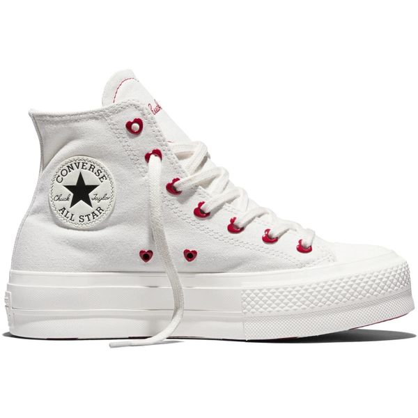 Buty sportowe Converse Chuck Taylor All Star Lift. Białe buty sportowe na co dzień damskie Converse, z materiału, bez zapięcia. Za 404.10 zł.