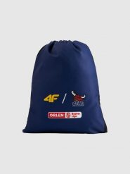 4F Plecak-worek 4F x Stal Ostrów Wielkopolski 2025/26 - granatowy Uniwersalny. Niebieskie plecaki damskie 4f, bez wzorów, z dresówki, na ramię, z nadrukiem, bez dodatków. Za 99.99 zł.