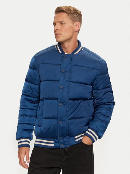 Guess Kurtka bomber M4BL31 WGJ92 Niebieski Regular Fit. Niebieskie kurtki męskie Guess, m, z aplikacjami, z syntetyku, bez kaptura. Za 629.99 zł.