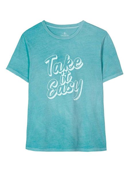 Herrlicher Koszulka w kolorze turkusowym rozmiar: S. Niebieskie bluzki damskie Herrlicher, s, bez wzorów, z bawełny, bez kołnierzyka, bez ramiączek. Za 76.95 zł.