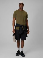 4F Spodenki trekkingowe szybkoschnące męskie - czarne XL. Czarne szorty męskie 4f, na lato, bez wzorów, z materiału. Za 199.99 zł.