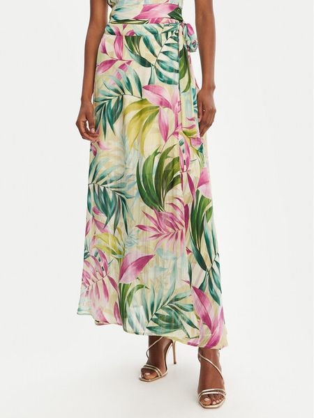 Guess Spódnica midi W5GD66 WH9Z2 Kolorowy Regular Fit. Spódniczki damskie Guess, xs, z aplikacjami, z syntetyku, midi. Za 259.99 zł.