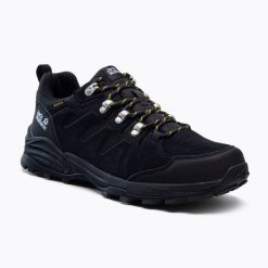 Buty trekkingowe męskie Jack Wolfskin Refugio Texapore Low. Czarne buty trekkingowe męskie Jack Wolfskin, z gumy, bez zapięcia, trekkingowe. Za 359.99 zł.