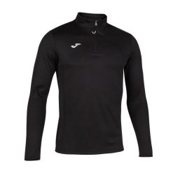 Bluza do biegania męska Joma Running Night. Czarne bluzy bez kaptura męskie Joma, bez wzorów, sportowe, bez kołnierzyka, bez ramiączek. Za 59.99 zł.