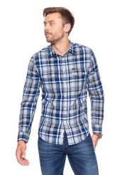 KOSZULA LEE RIDER SHIRT NIGHT BLUE L856ZEDY. Niebieskie koszule męskie Lee, l, bez wzorów, z materiału, bez kołnierzyka, bez ramiączek. Za 129.99 zł.