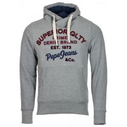 Pepe Jeans bluza męska Whesley XL, szary. Szare bluzy z kapturem męskie Pepe Jeans, m, z jeansu. W wyprzedaży za 169.00 zł.