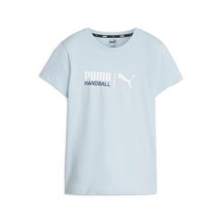 Koszulka PUMA Handball Niebieska. Niebieskie bluzki sportowe damskie Puma, m, bez wzorów, bez ramiączek. Za 171.60 zł.