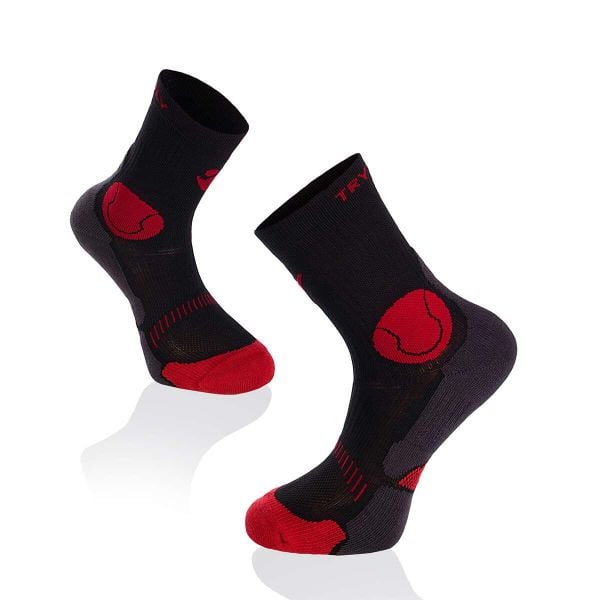 Skarpety tenisowe Fusion czarno-czerwone. Czarne skarpetki damskie TRY TO FLY, bez wzorów. W wyprzedaży za 58.09 zł.