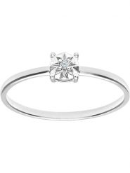 Revoni Złoty pierścionek z diamentem rozmiar: 49. Szare pierścionki damskie Revoni, z diamentem, złote. Za 913.99 zł.