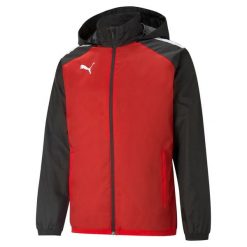 Kurtka Puma Team Liga All Weather. Czarne kurtki męskie Puma, xs, bez wzorów, sportowe, bez kaptura. Za 208.55 zł.