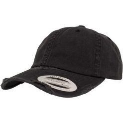 Czapka Z Daszkiem O Niskim Profilu. Szare czapki męskie FLEXFIT, bez wzorów, z bawełny. Za 83.99 zł.