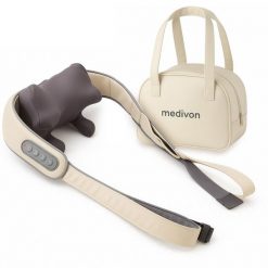 Masażer ugniatający Shiatsu 3D do szyi, karku MEDIVON Sooth + Torba. Brązowe torebki klasyczne damskie MEDIVON, bez wzorów, z materiału, bez dodatków. Za 599.00 zł.