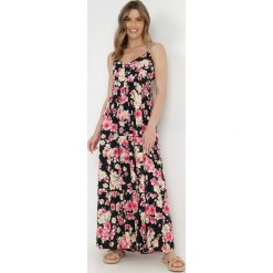 Czarna Sukienka Damaia. Czarne sukienki damskie Born2be, m, bez wzorów, z wiskozy, bez kołnierzyka, bez ramiączek, maxi, dopasowane. W wyprzedaży za 79.99 zł.