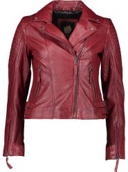 Apple of Eden Skórzana kurtka "Aoe" w kolorze czerwonym rozmiar: 38. Czerwone kurtki damskie Apple of Eden, bez wzorów, ze skóry, bez kaptura. Za 308.91 zł.