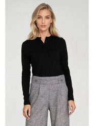 Nife Bluzka w kolorze czarnym rozmiar: 40. Czarne bluzki damskie Nife, bez wzorów, bez kołnierzyka, bez ramiączek. Za 130.50 zł.