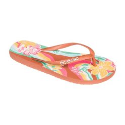 Japonki plażowe damskie Billabong Dama brick. Brązowe klapki damskie Billabong, bez wzorów, bez obcasa. Za 39.99 zł.
