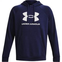 Bluza sportowa męska Under Armour Rival Fleece Logo. Białe bluzy sportowe męskie Under Armour, bez wzorów, sportowe, bez kołnierzyka, bez ramiączek. Za 366.00 zł.