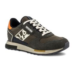 Buty męskie Napapijri Virtus. Zielone buty trekkingowe męskie Napapijri, bez zapięcia, trekkingowe. Za 359.99 zł.