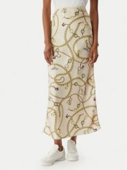 Tommy Jeans Spódnica maxi Chain Print DW0DW22298 Beżowy jasny Slim Fit. Brązowe spódniczki damskie Tommy Jeans, xl, bez wzorów, z jeansu, maxi. Za 409.99 zł.