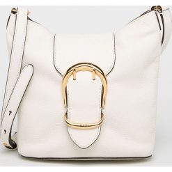 Lauren Ralph Lauren - Torebka skórzana. Białe torebki klasyczne damskie Lauren Ralph Lauren, bez wzorów, z materiału, małe, bez dodatków. W wyprzedaży za 649.90 zł.