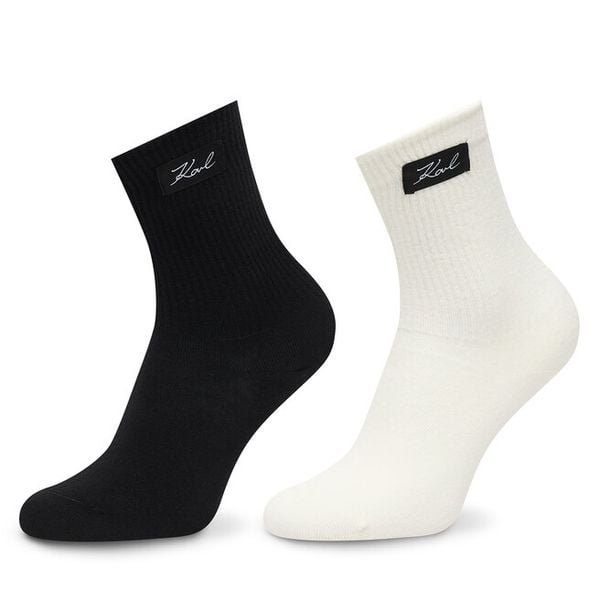 Skarpety długie KARL LAGERFELD. Czarne skarpetki damskie Karl Lagerfeld, bez wzorów. Za 169.99 zł.