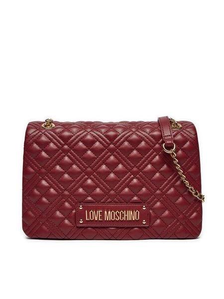 LOVE MOSCHINO Torebka JC4014PP1LLA0552 Bordowy. Czerwone torebki klasyczne damskie Love Moschino, bez wzorów, ze skóry, bez dodatków. Za 819.99 zł.