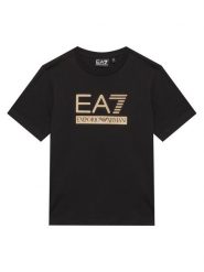 EA7 Emporio Armani T-Shirt 7B000350 AF10375 MC004 Czarny Regular Fit. Czarne t-shirty chłopięce EA7 Emporio Armani, bez wzorów, z bawełny, bez ramiączek. Za 189.99 zł.