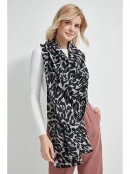 Lucky Bees Szal w kolorze szaro-czarnym - 180 x 80 cm rozmiar: onesize. Czarne szaliki i kominy damskie Lucky Bees, bez wzorów, z materiału. Za 109.00 zł.