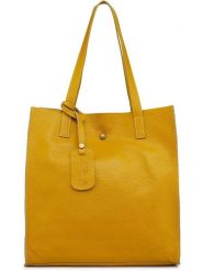 ORE10 Skórzana torebka "Ortega" w kolorze musztardowym - 33 x 38 x 15 cm rozmiar: onesize. Żółte torebki klasyczne damskie ORE10, bez wzorów, z materiału, bez dodatków. Za 253.54 zł.