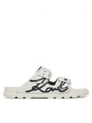 KARL LAGERFELD Klapki Kondo Tred KL80972 Biały. Białe klapki damskie Karl Lagerfeld, bez wzorów, z tworzywa sztucznego, bez obcasa. Za 369.99 zł.