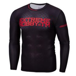 Koszulka sportowa męska Rashguard do MMA EXTREME HOBBY BLACK ARMOUR. Czarne bielizna termoaktywna męska EXTREME HOBBY, m, bez wzorów, z bawełny. Za 209.00 zł.