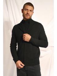 Just Cashmere Kaszmirowy kardigan "Charlotte" w kolorze czarnym rozmiar: XL. Czarne kardigany męskie Just Cashmere, xl, bez wzorów, z kaszmiru, bez kołnierzyka. Za 696.20 zł.