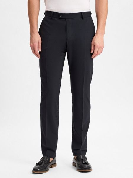 Finshley & Harding spodnie garniturowe - Mitch Mężczyźni Modern Fit niebieski, 110. Niebieskie spodnie wizytowe męskie Finshley & Harding, z wełny. Za 449.95 zł.