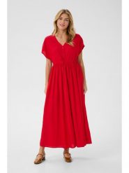 Kaffe Sukienka w kolorze czerwonym rozmiar: 38. Czerwone sukienki damskie Kaffe, na imprezę, s, bez wzorów, z wiskozy, klasyczne, bez kołnierzyka, bez ramiączek, maxi. Za 152.99 zł.